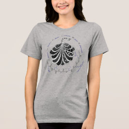 CLAIRE-peptide, pauw met aangepaste tekst, licht  Tri-Blend Shirt