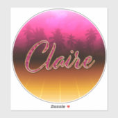 Claire Vorname Name golden pink Aufkleber Sticker (Vel)