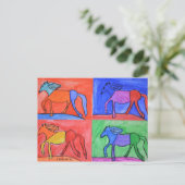 Claire's paarden briefkaart (Staand voorkant)