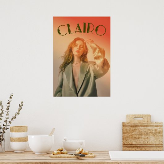 Clairo green poster (Keuken)