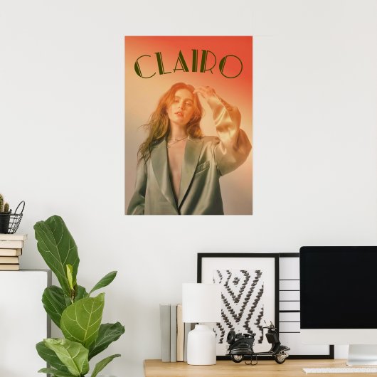 Clairo green poster (Thuiskantoor)