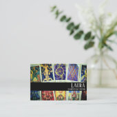 Clairvoyant Psychic Green Visitekaartje (Staand voorkant)