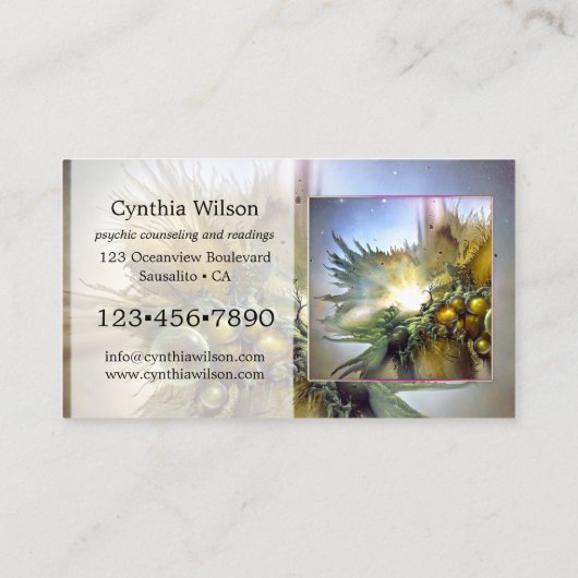 Clairvoyant Psychic Reader Photo-Visitekaartje Visitekaartje (Achterkant)