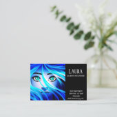 Clairvoyant Psychic Tarot Blue Lady Visitekaartje (Staand voorkant)