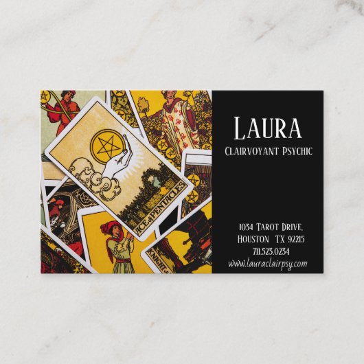 Clairvoyant Psychic Tarot Star Visitekaartje (Voorkant)