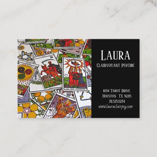 Clairvoyant Psychic Tarot Visitekaartje (Voorkant)