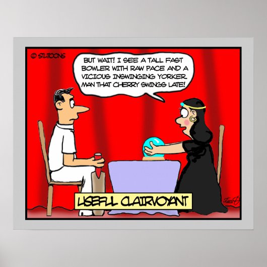 Clairvoyant voor cricketers poster (Voorkant)
