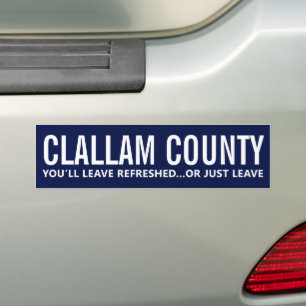 Clallam County Toerisme Humor Bumpersticker