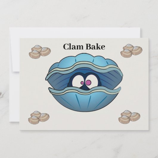 Clam bake Invitation Kaart (Voorkant)