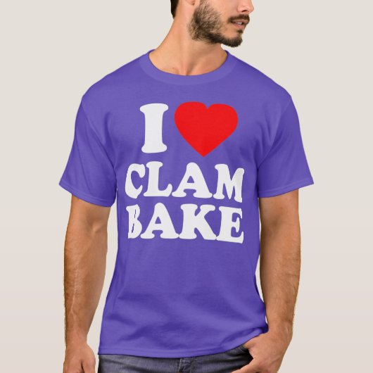 Clam Bake Love Heart Funny T-shirt (Voorkant)