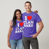 Clam Bake Love Heart Funny T-shirt (Unisex)