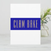 CLAM BAKE Modern Summer White Royal Blue Stripes (Staand voorkant)