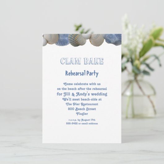 Clam Bake-repetitie Kaart (Staand voorkant)