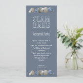 Clam Bake Tall Wedding Rehearsal Party Invitation Kaart (Staand voorkant)