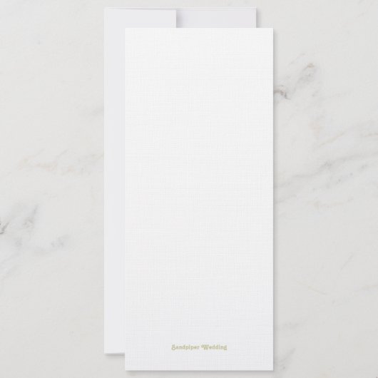 Clam Bake Tall Wedding Rehearsal Party Uitnodiging (Achterkant)