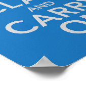 Clam behouden en doorgaan poster (Hoek)