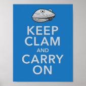 Clam behouden en doorgaan poster (Voorkant)