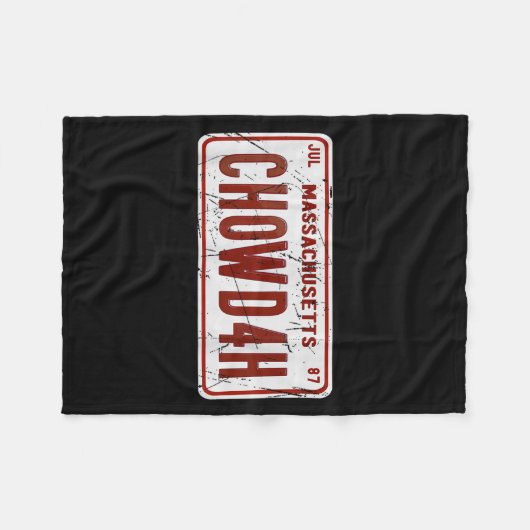 Clam Chowder Boston Accent Chowdah Funny  Fleece Deken (Voorkant (Horizontaal))