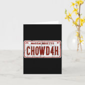 Clam Chowder Boston Accent Chowdah Funny  Kaart (Gele Bloem)