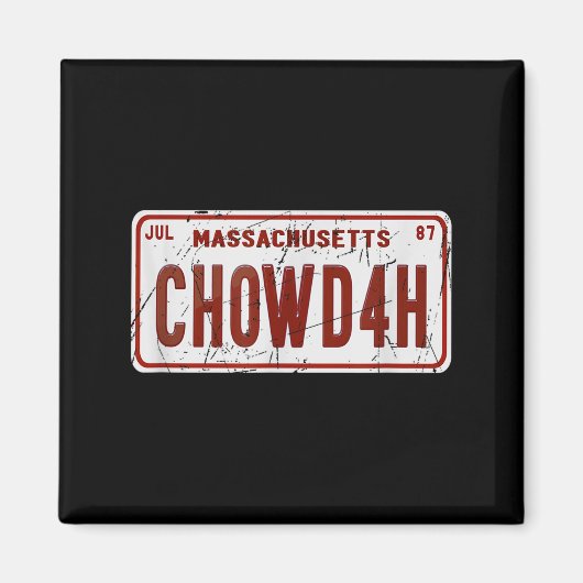 Clam Chowder Boston Accent Chowdah Funny  Magneet (Voorkant)