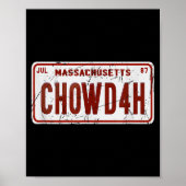 Clam Chowder Boston Accent Chowdah Funny  Poster (Voorkant)