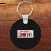 Clam Chowder Boston Accent Chowdah Funny Sleutelhanger (Voorkant)