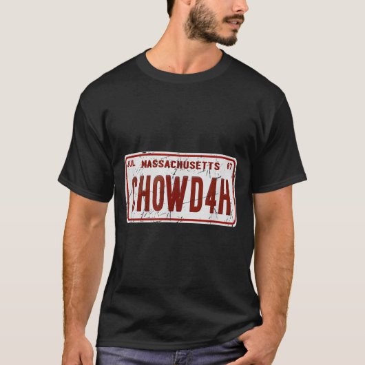 Clam Chowder Boston Accent Chowdah Funny  T-shirt (Voorkant)