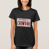 Clam Chowder Boston Accent Chowdah Funny T-shirt (Voorkant)