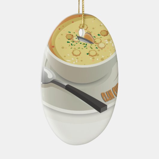 Clam Chowder Day - Waarderingsdag Keramisch Ornament (Rechts)