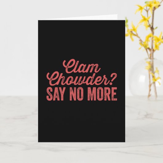 Clam chowder kaart (Gele Bloem)