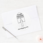 Clam Diggers Association Bumpersticker Ronde Sticker (Envelop)
