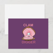 CLAM DIGGGER BRIEFKAART (Voorkant / Achterkant)