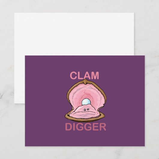 CLAM DIGGGER BRIEFKAART (Voorkant / Achterkant)