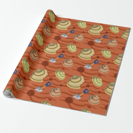 Clam Digging Cadeaupapier (Uitgerold)