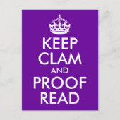 Clam en bewijs lezen briefkaart (Voorkant)