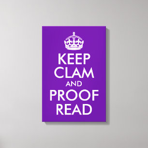 Clam en bewijs lezen canvas afdruk