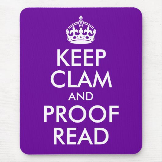 Clam en bewijs lezen muismat (Voorkant)