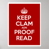 Clam en bewijs lezen poster (Voorkant)