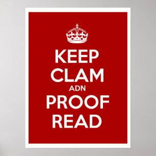 Clam en bewijs lezen poster
