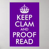 Clam en bewijs lezen poster (Voorkant)