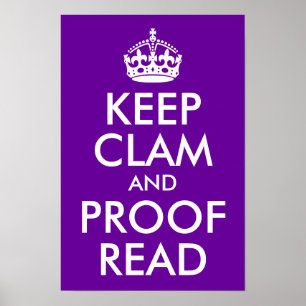 Clam en bewijs lezen poster