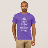 Clam en bewijs lezen t-shirt (Voorkant volledig)