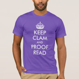 Clam en bewijs lezen t-shirt