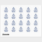 Clam en bewijs lezen vierkante sticker (Vel)