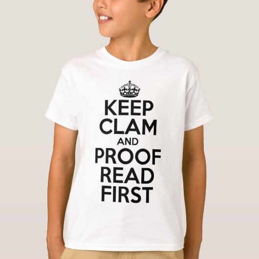 Clam en review eerste thema T-shirt en Pet behoude (Voorkant)