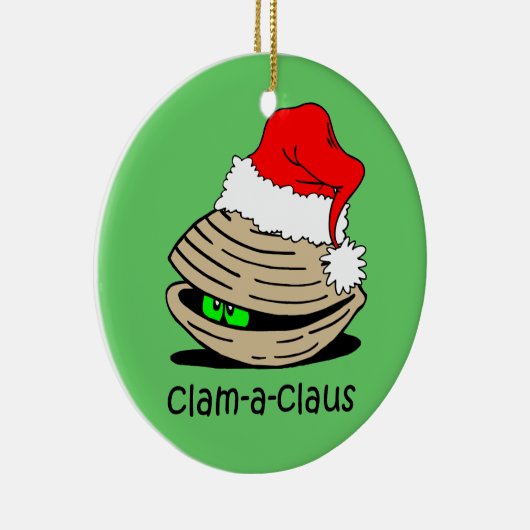 clam Kerstmis Keramisch Ornament (Rechts)