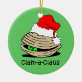clam Kerstmis Keramisch Ornament (Voorkant)