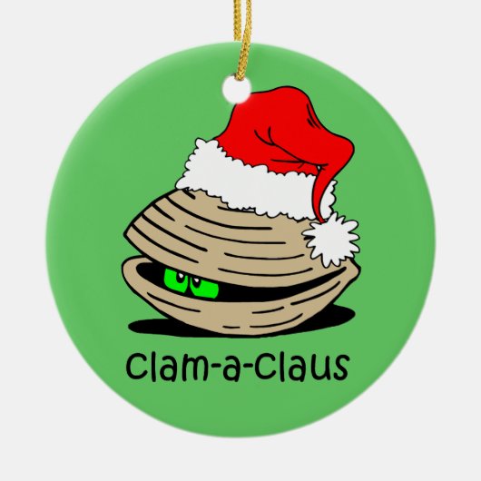 clam Kerstmis Keramisch Ornament (Voorkant)