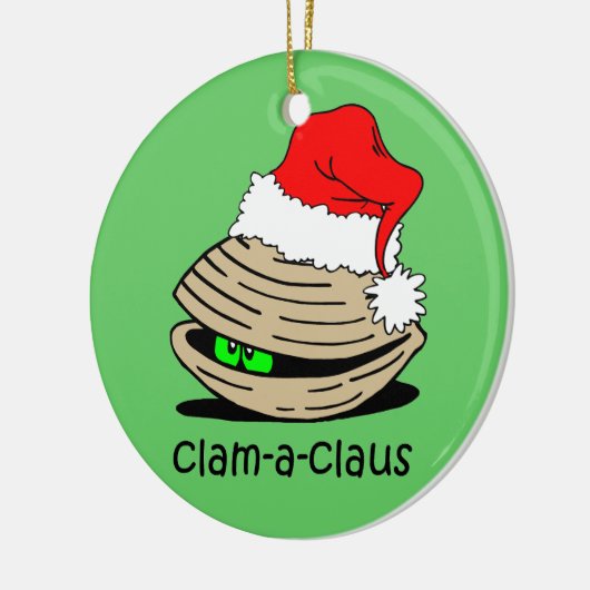 clam Kerstmis Keramisch Ornament (Links)