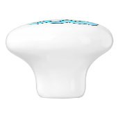 Clam met een parelkaashuis keramische knop (Zijkant)